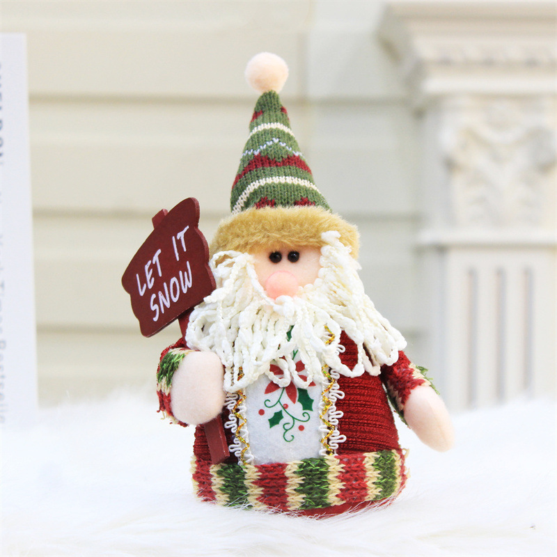 Muñecas de Navidad transfronterizas 18cm Papá Noel muñecas de pala muñecas decoraciones para el hogar regalos de Navidad para niños