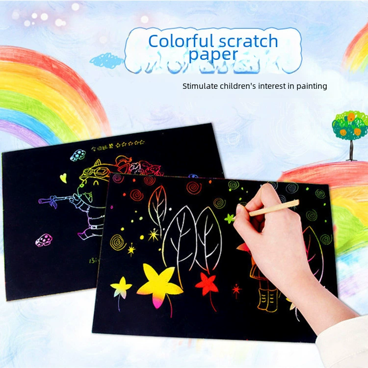 Drawing paper, smart toy, book with pictures, scratch painting, direct factory sales, handmade