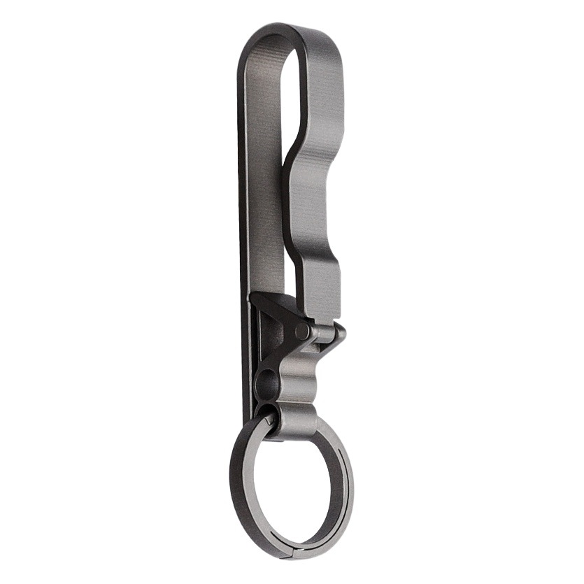 Aleación de titanio hebilla del cinturón llavero del coche cinturón de los hombres colgando pantalones casuales llavero colgante ligero