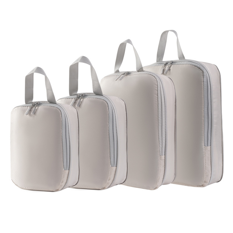Cross-Border Travel Compression Four-Piece Set of Packaging Storage Bags, Vacuum Compression Bags, Clothing, Shoes and Socks, Waterproof Storage Bags