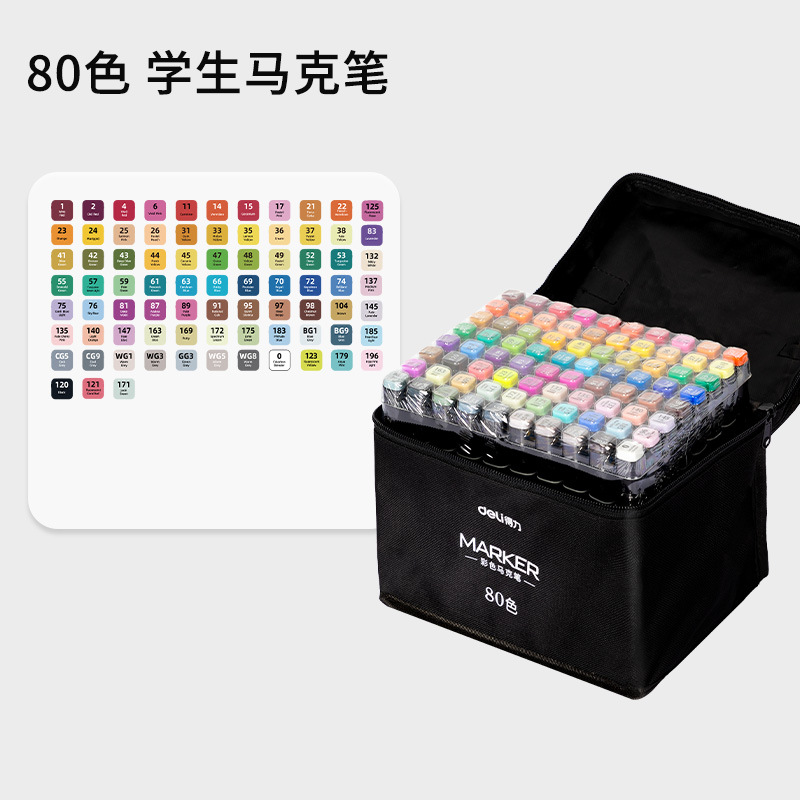 Delikemark pluma de doble cabeza pluma de acuarela aceitosa original conjunto especial para niños dibujo a mano animación arte