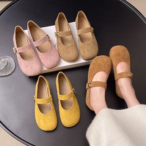 Flat sole shallow mouth one-piece bandage sandals summer new Korean style soft sole grandmother shoes match skirt bean pod shoes for women