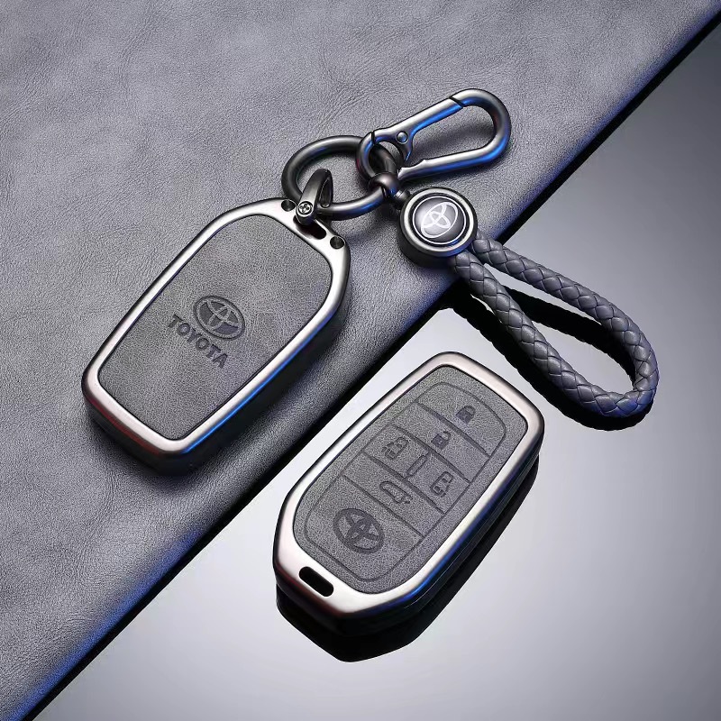 고급 회색 아연 합금 프레임 + 자동차 로고 브레이드 로프 + 8자형 버클