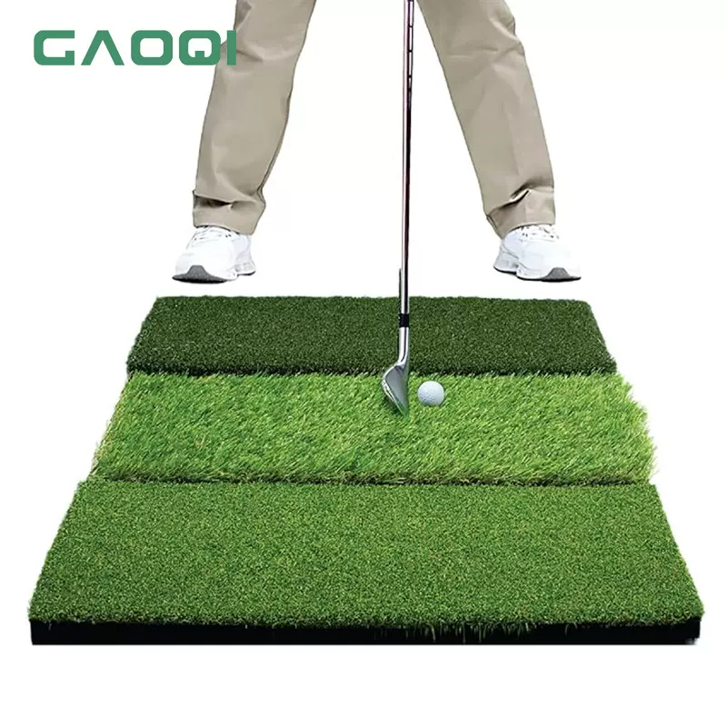 高尔夫打击垫三合一练习垫耐打室内迷你挥杆切杆打击垫golf mat