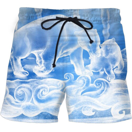  Cross-border Overseas Trade Summer Men's New Beach Shorts 3D Digital Printing Men's Shorts Factory Supply