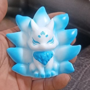 New Nine-Tailed Fox Vinyl Ornaments Soft Cute Cartoon Cute Fox Archaeological Excavation Toys Birthday Cake Decorations