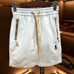 2025 Summer New Fashion Trend High-end Atmospheric Men's Shorts Men's and Women's Hot Pants Hong Kong Style Men's