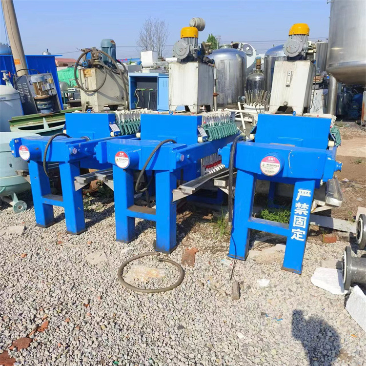 供应二手压滤机 10-200平方厢式板框隔膜全自动污水处理压榨分离