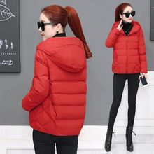 新款反季大码韩版宽松显瘦百搭连帽轻薄棉衣短款外套面包服棉服女