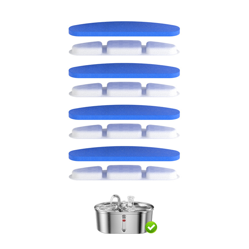 Filtros para bebedores de agua para mascotas adaptados a una variedad de bebedores de agua para gatos multifiltración de cabello de filtro de algodón carbón activado
