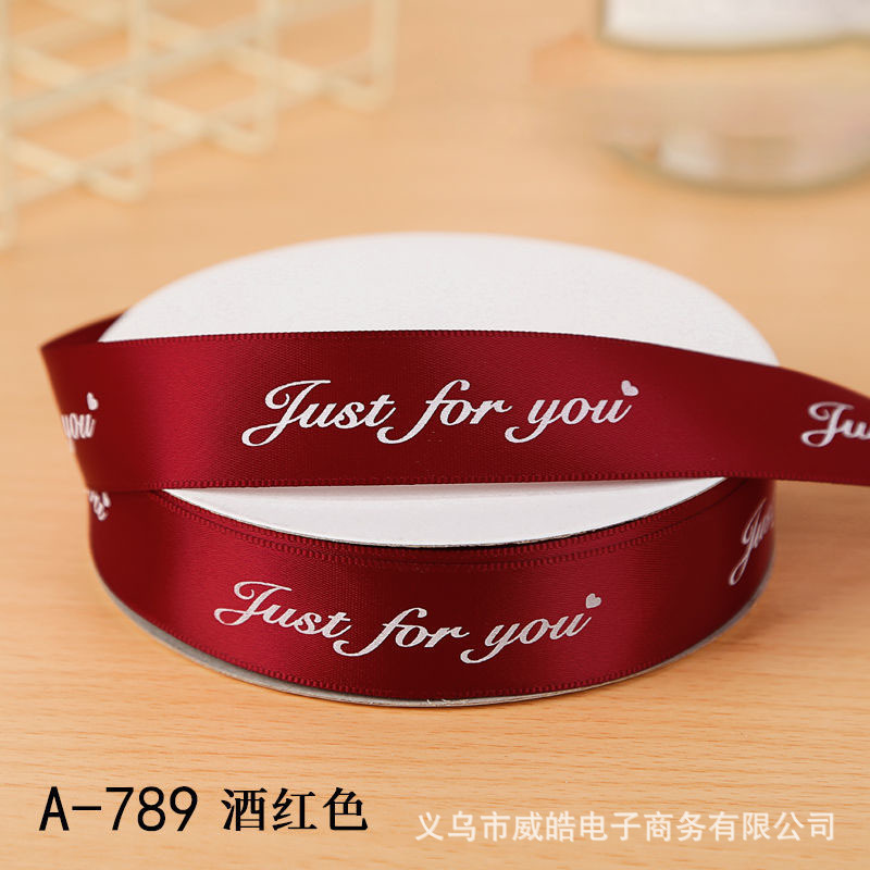 Cinta inglesa de 2,5 cm de poliéster con embalaje de arco de regalo para hornear Cinta de regalo cinta de embalaje de flores al por mayor