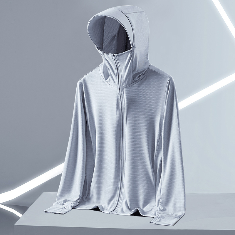 Sun Protection Clothing for Men and Women for Couples 2025 Summer Ice Silk Breathable Sun Protection Clothing Outdoor Cycling and Fishing Large Size Jacket