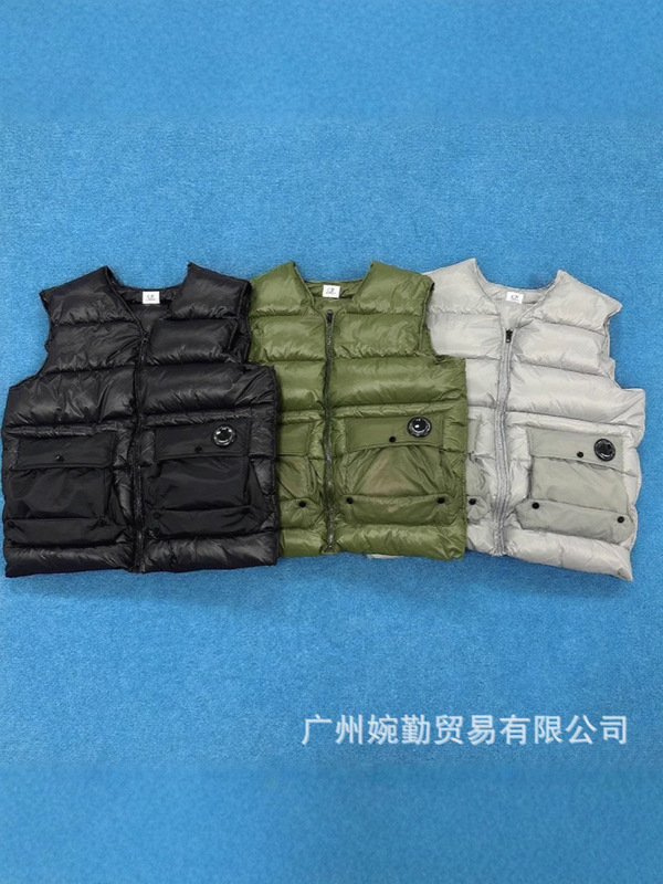 スポットクロスボーダー対外貿易秋冬男性と女性のCPベスト綿ジャケットレンズバッジナイロン反射作業服綿ジャケットベスト|undefined