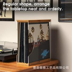 アクリルレコードラック収納ボックス 壁掛け/卓上 レコード・雑誌整理ラック 木製CDレコードディスプレイラック