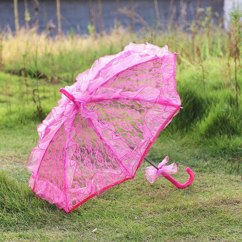 Actuación de baile Accesorios de boda Paraguas de encaje Paraguas de boda de estilo europeo Paraguas de boda de novia Paraguas de decoración de boda al aire libre Paraguas artesanal