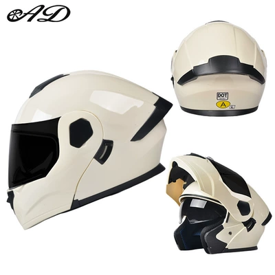 Motosiklet kaskı (dəbilqə) – Seasons, Electric Vehicle Safety Helmet, Flip-Up - dot3c-beige-black-tea-mirror-hd-mirror-m-size-55-56cm