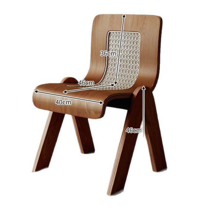 Silla C medieval, mesa y silla de comedor para el hogar de diseñador de lujo ligero francés, silla de maquillaje creativa de dormitorio retro informal de ratán