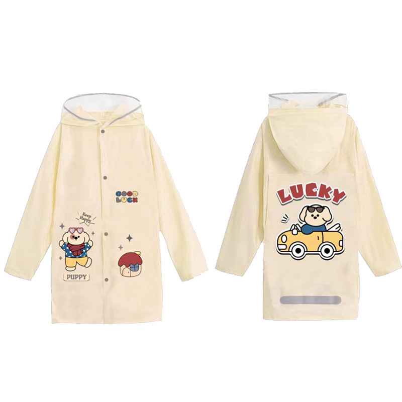 Clearance sale: apricot-colored children's large-brimmed backpack raincoat for boys and girls, toddlers and babies, outdoor waterproof rain gear Clearance sale: apricot-colored children's large-brimmed backpack raincoat for boys and girls, toddlers and babies, outdoor waterproof rain gear