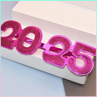 2025 New Year's Eve Atmosphere Props New Year Glasses Cross-border Hot Selling Glasses Styling Glasses Party Photo Glasses
