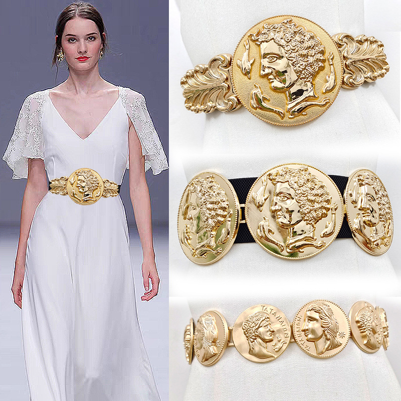 golden fashionable universal metal waist belt