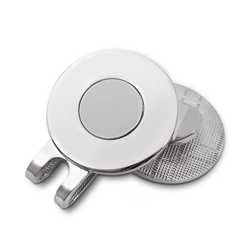 Hardware blanco magnético clip de sombrero de golf Mark marker marca de pelota herramienta de césped insignia de gorra de golf