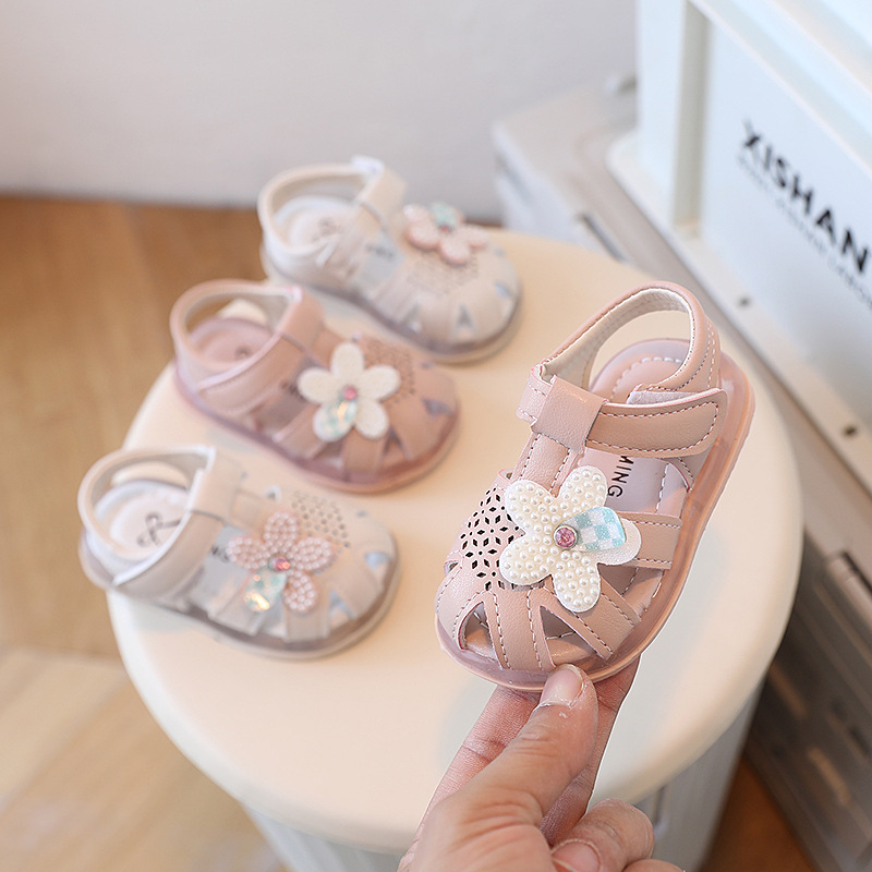 Estate nuove donne bambino 0-1-2 anni neonato suola morbida scarpe da principessa da passeggio sandali Baotou per bambini_voghion.com