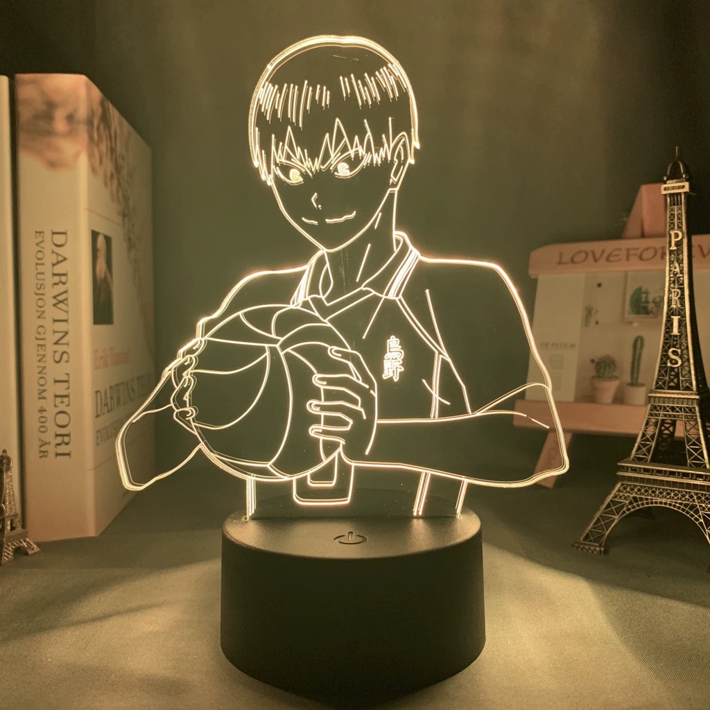 Акриловая ночная LED-лампа с волейболом, минифигура, 3D, подарок на день рождения