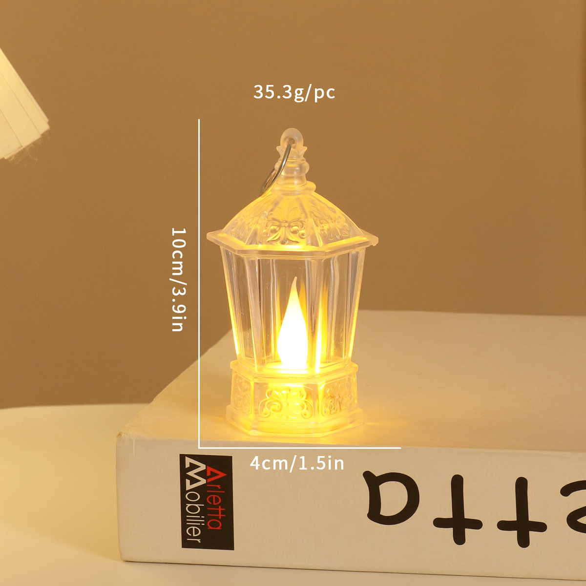 Lámpara de viento LED con vela, estilo navideño, decoración retro – Producto transfronterizo para Amazon