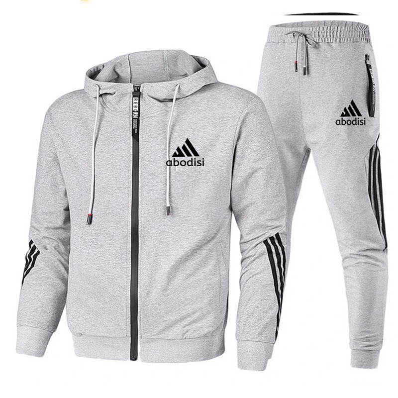 Cross-border Spring and Autumn New Men's Sweater Sports suit Fashion Sweater Sportswear Printed Hoodie Two-piece Men's Set