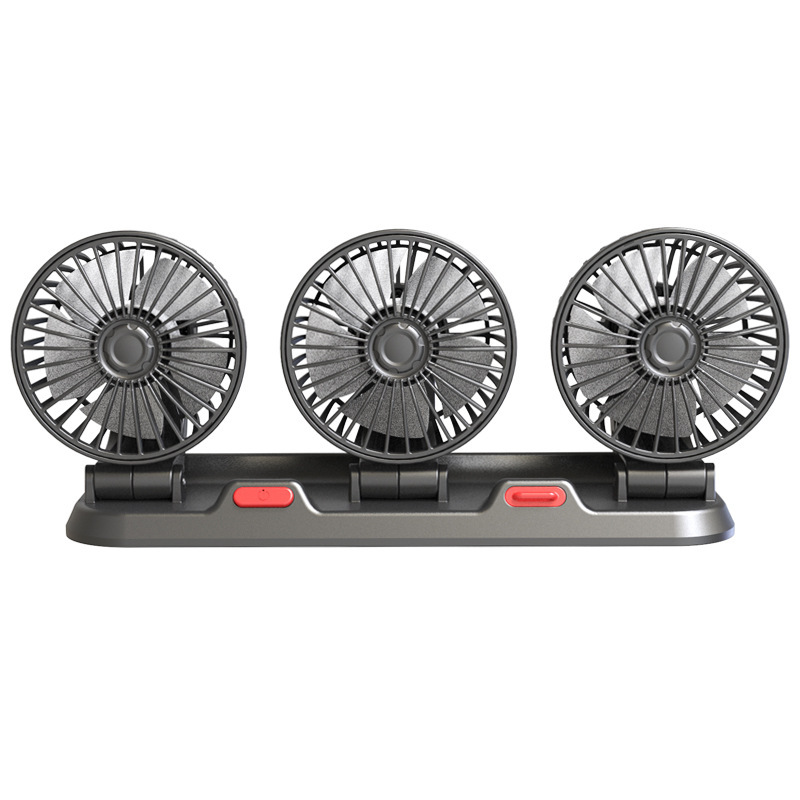 車載ファン24v大型トラック12v自動車usb充電強力三頭扇風機静音折り畳みクロスボーダー|undefined
