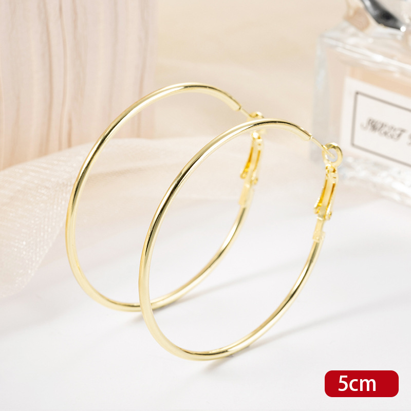 H1015 glossy earrings gold 5CM
