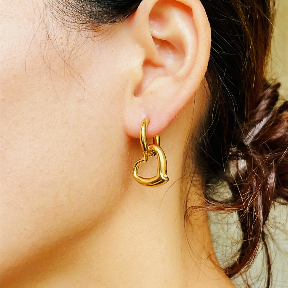 1 Par Casual Estilo Simple Ropa De Calle Geométrico Enchapado Acero Inoxidable 304 Pendientes De Acero Inoxidable display picture 1