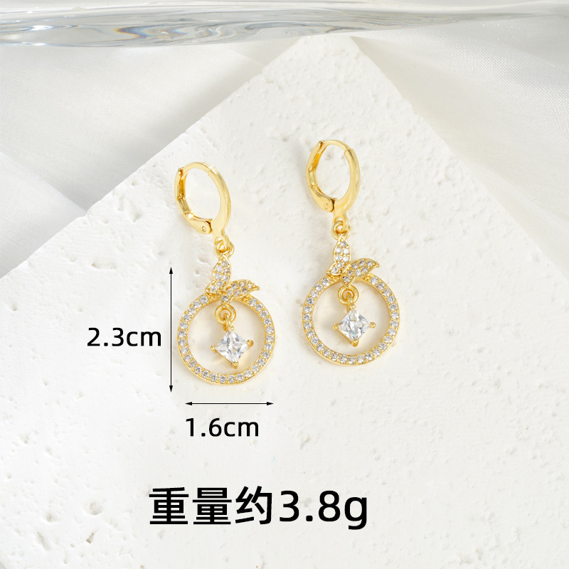 Viento ligero de lujo vietnamita diseño de collar de oro de arena sensación de mariposa aretes de borda redonda versátiles joyas no se desvanecen