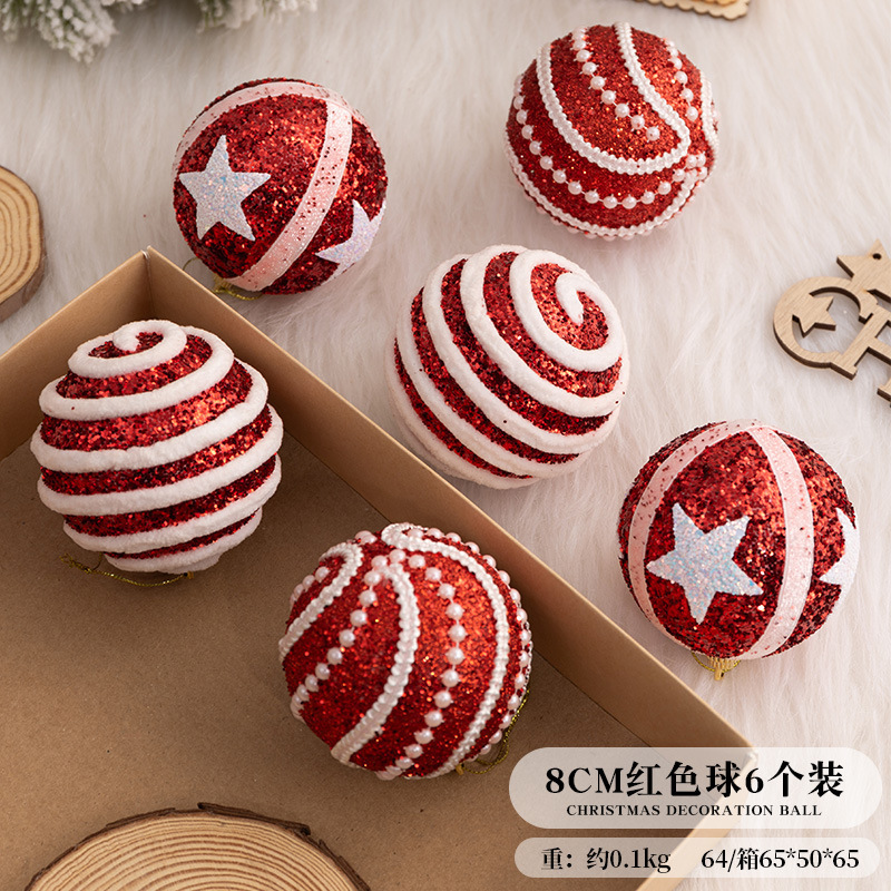 クリスマス装飾カラーボールクリスマスツリー装飾ペンダント道具セット子供プレゼントクリスマスボール装飾品|undefined