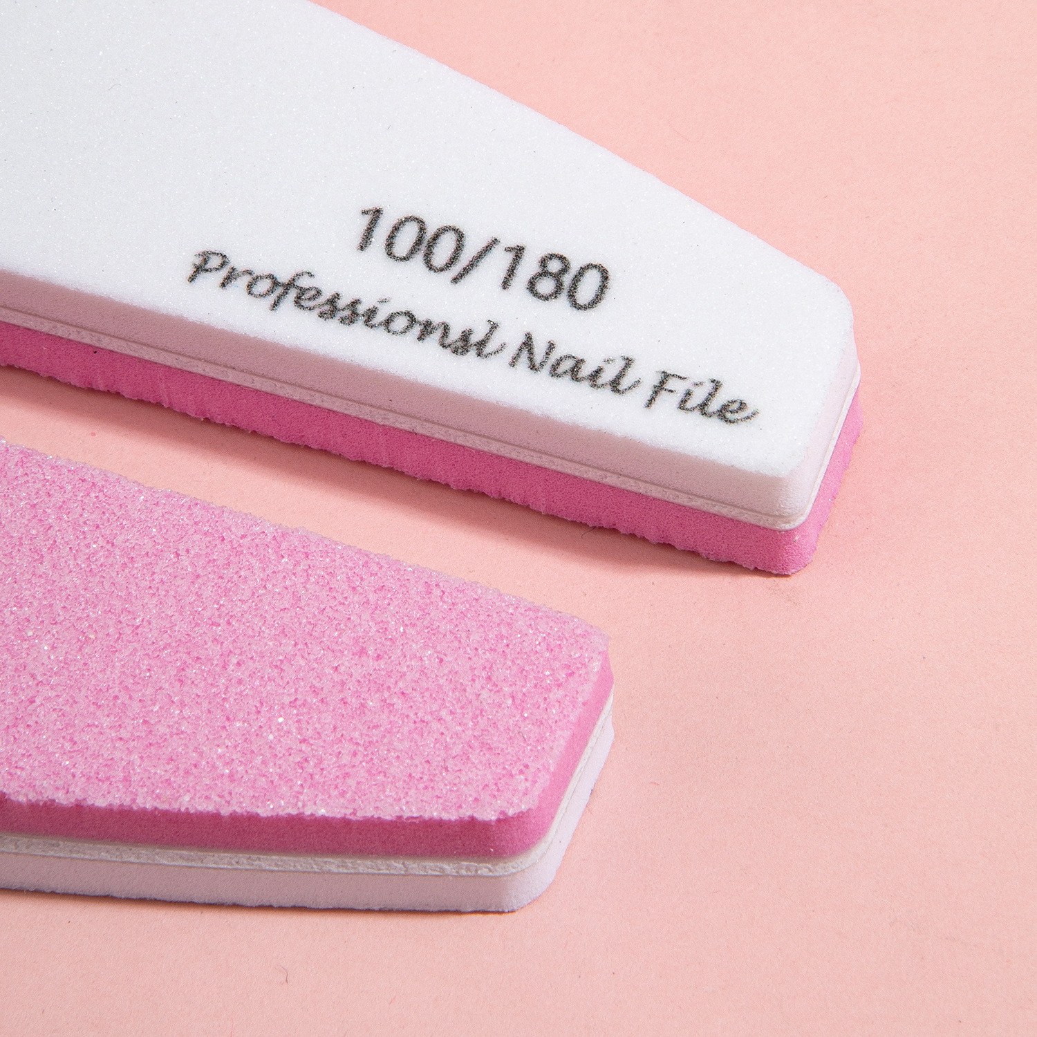 Ventas transfronterizas calientes de alta calidad impresión de uñas archivo de uñas lavado serie de papel de lija media luna tira de pulido