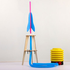 Scientific experiment air rocket launcher primary school students' equipment science and technology small production children's handmade science experiment equipment