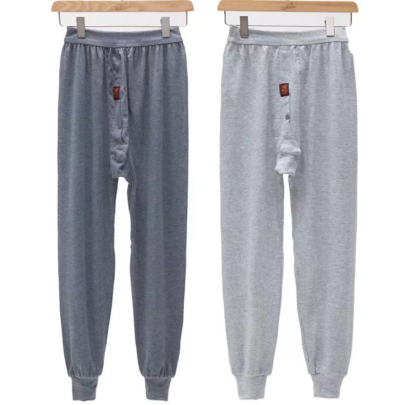Men's long johns pure cotton line high waist warm pants thin middle-aged and elderly loose plus fat oversized underpants line pants leggings Men's long johns pure cotton line high waist warm pants thin middle-aged and elderly loose plus fat oversized underpants line pants leggings