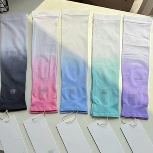 Lu Summer Gradient Color Ice Sleeves Ice Silk Sunscreen Sleeves Outdoor Cycling Men's and Women's Sports Driving Sleeves Wholesale