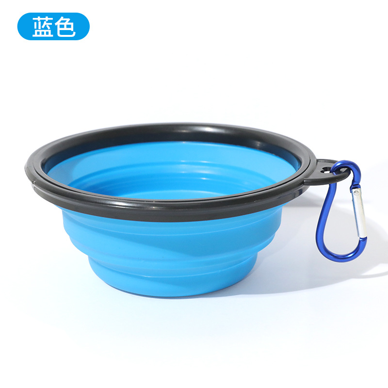 Tazón para mascotas en stock al por mayor de cuero Taobao plegable al aire libre plegable imitación silicona perro tazón portátil perro tazón para salir