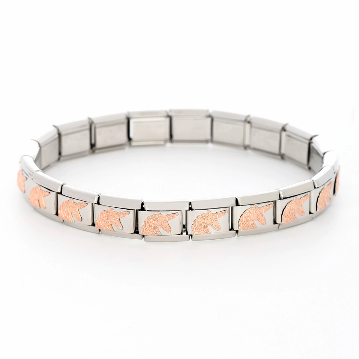Module, elastic genuine bracelet handmade, DIY, with gem