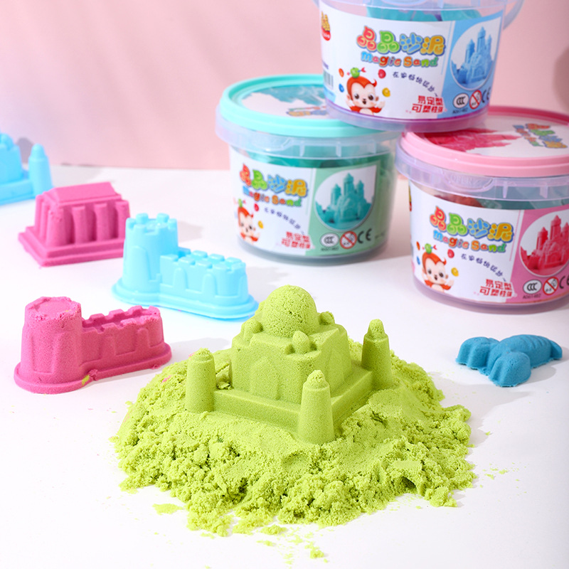 กิจกรรม ถังสีทรายหลากสี โคลนสี ชุด DIY สำหรับพักผ่อน เด็กนักเรียนประถม ของเล่นทรายและโคลนสะอาด จากผู้ผลิต