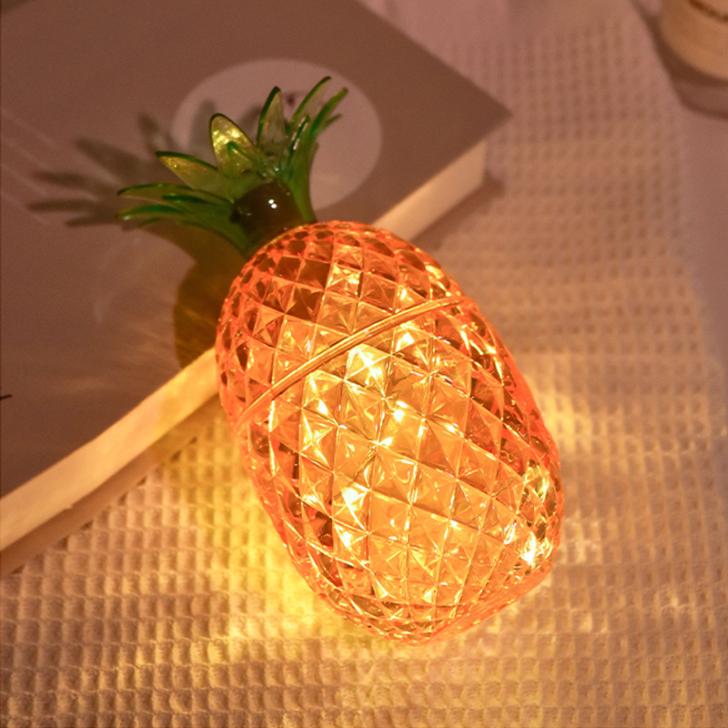 菠萝灯装饰灯礼品小夜灯led瓶塞灯室内装饰别墅庭院阳台布置灯|ru