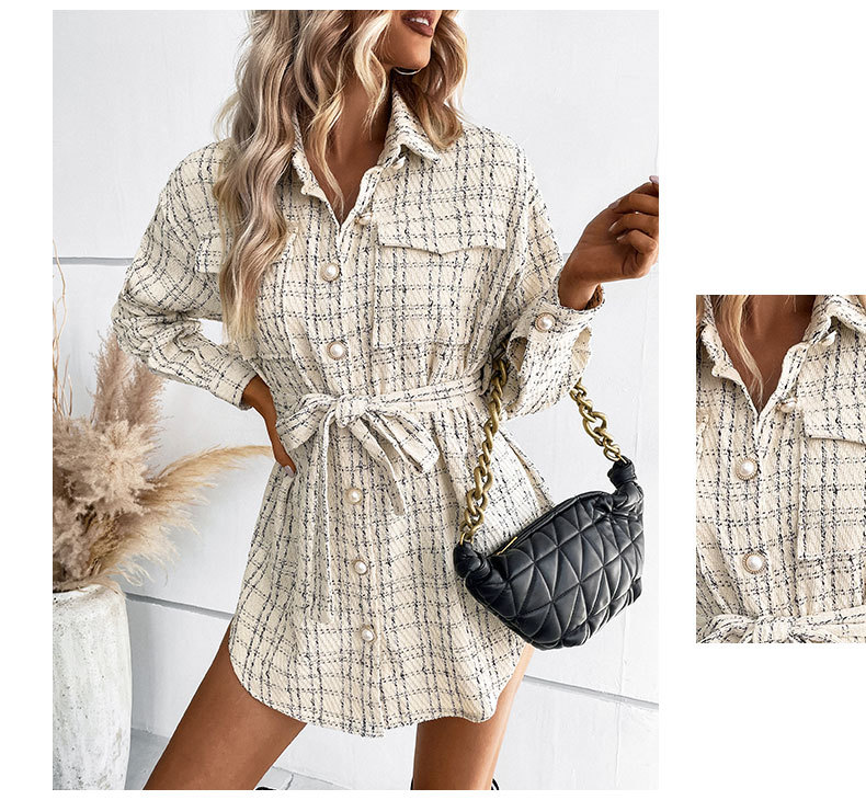 autumn and winter new fashion women's long plaid shirt jacket_voghion.com