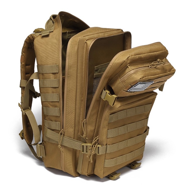 Viaje al aire libre bolsa de montaña de gran capacidad multifuncional tela oxford impermeable de hombro para hombres montar caminata mochila táctica