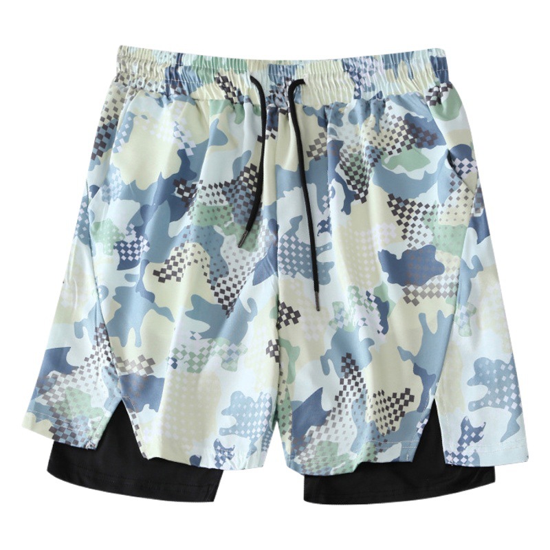 2022 nuevo equipo de aguas termales de burbujas pantalones de playa de doble capa Bañadores de natación hombres anti-embarazoso sueltos de secado rápido para hombres