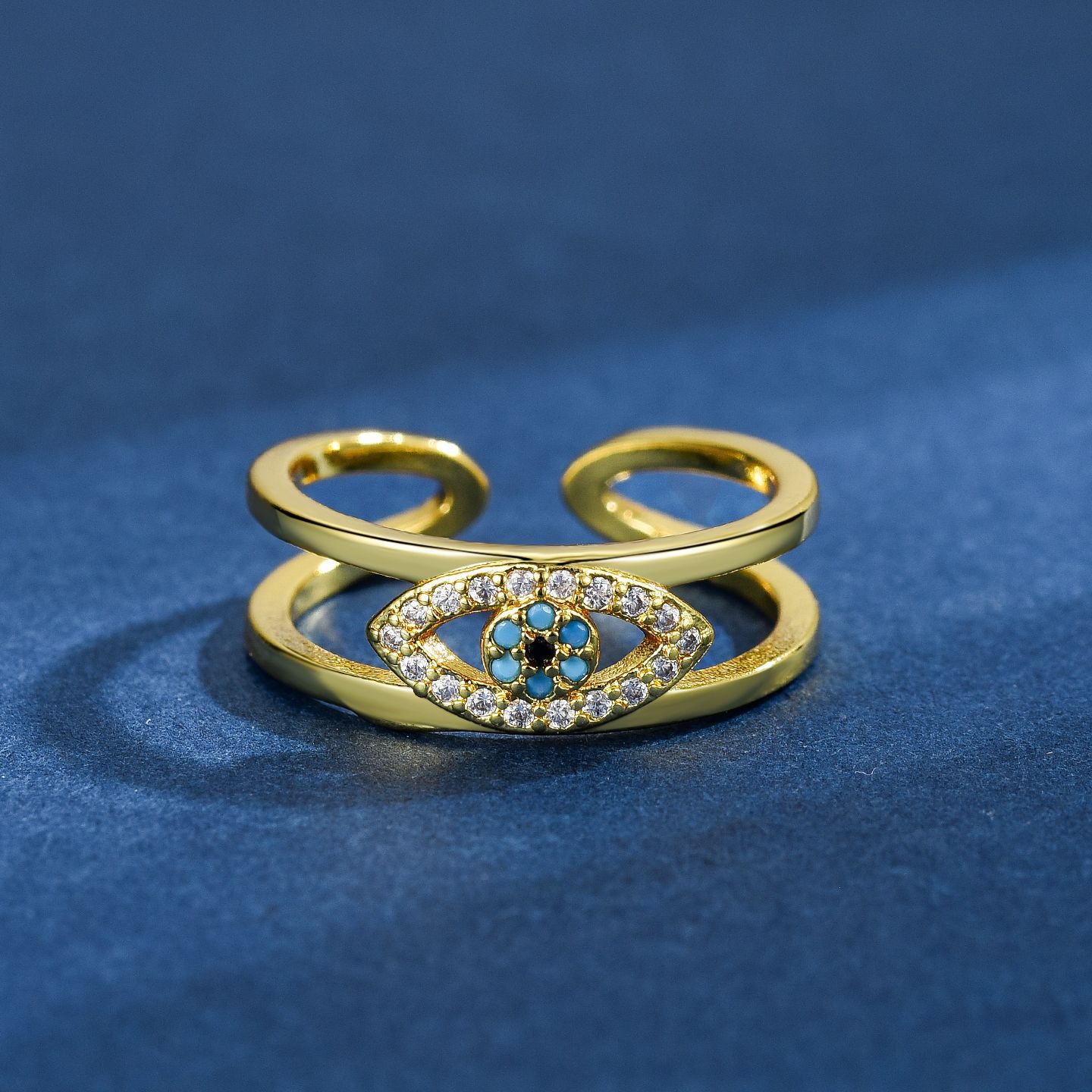 Blue Eye Index Finger Ring For Women Luxury Designer Accessory_voghion.com