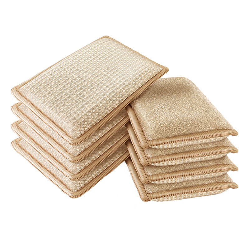 Esponja de cocina de fibra de bambú transfronteriza que no suelta pelusas, esponja mágica de limpieza para lavar platos.