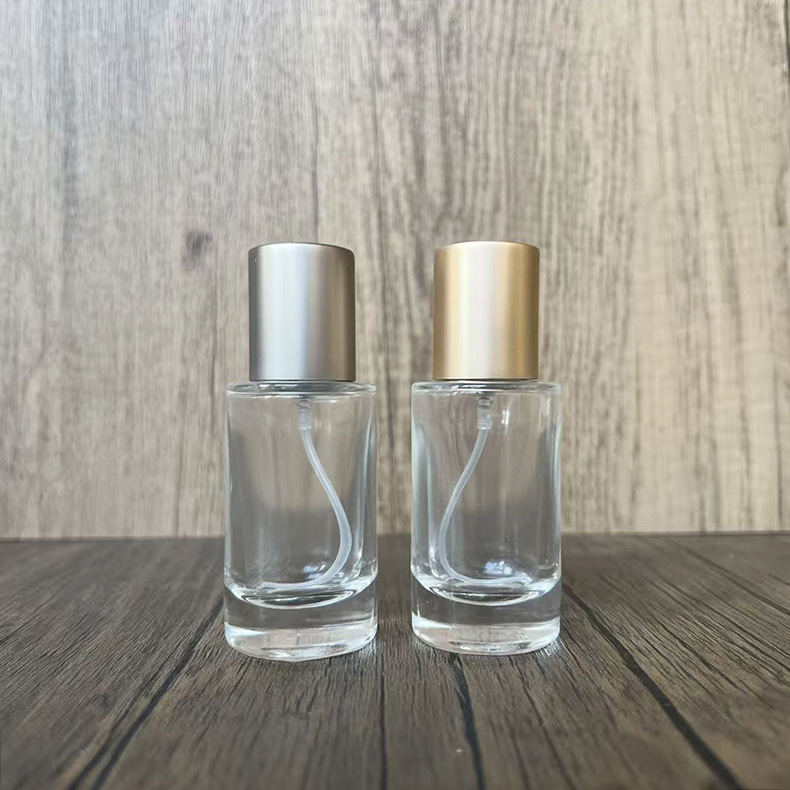 现货B190-20ml 灰色圆形香水喷雾瓶化妆品分装瓶便携式玻璃空瓶子