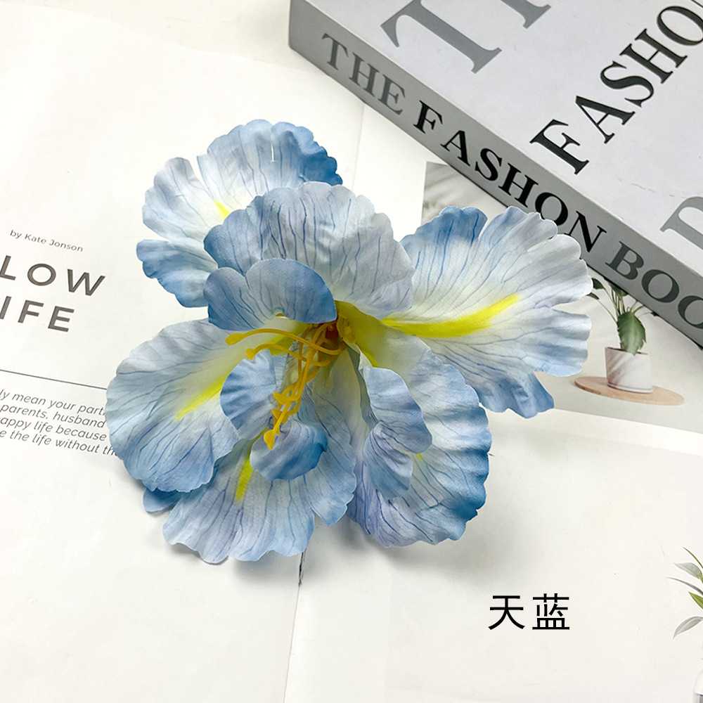 Simulación de flores Alice Iris cabeza de flores DIY Monet estilo de flores falsas tocadillo de flores material de paquete de accesorios de fotografía