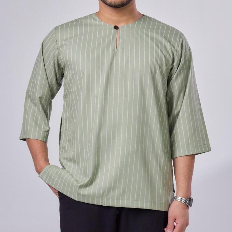 Cross-Border Tk Amazon Satin Matte Men's T-Shirt Kurta Southeast Asia
